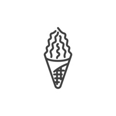 Ice cream cone line icon