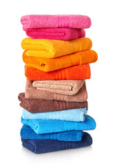 Clean bathroom towels stack