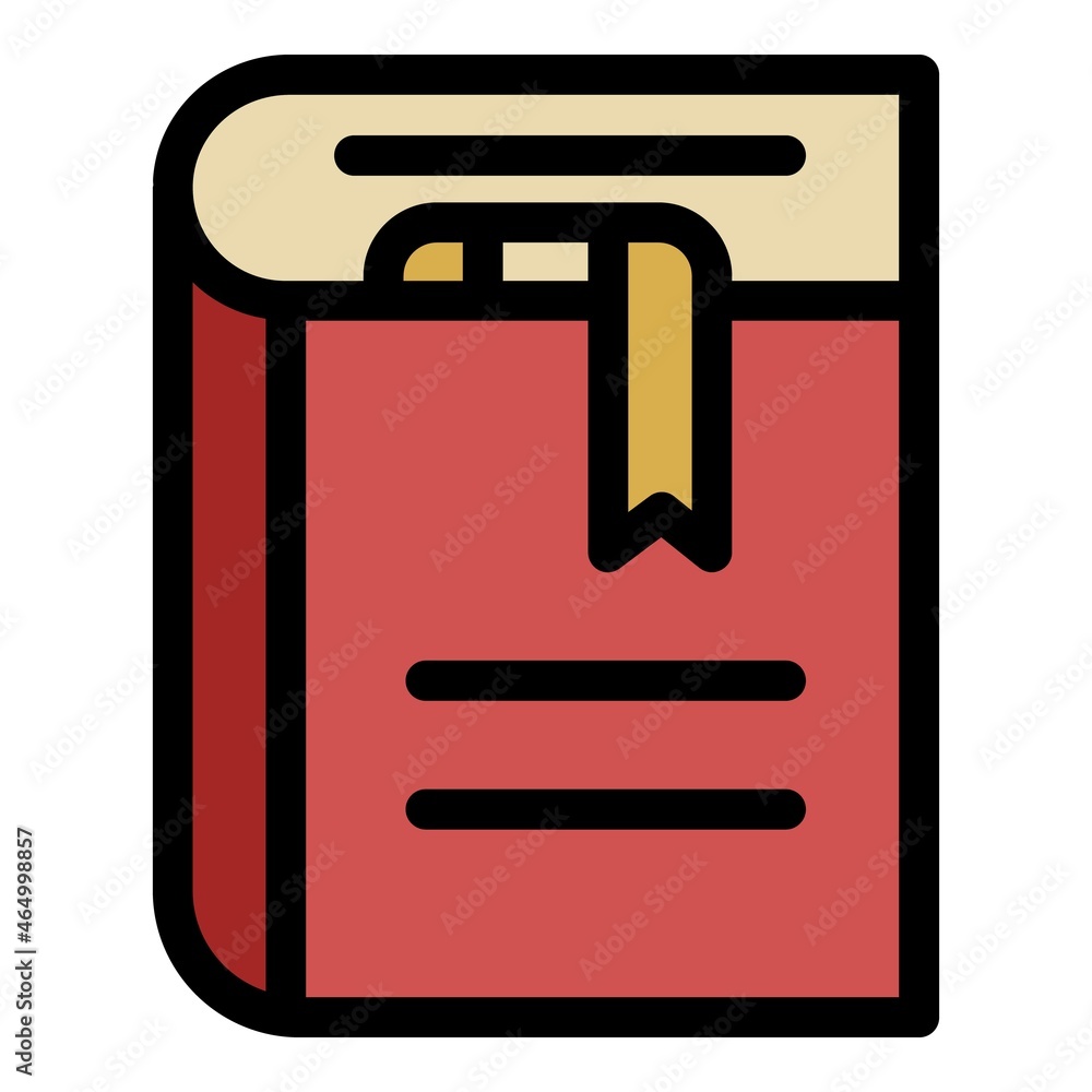 Poster diary icon. outline diary vector icon color flat isolated