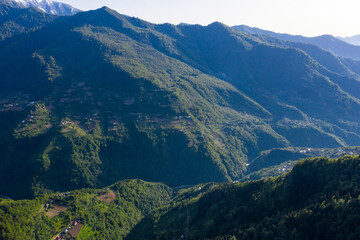 Fototapeta na wymiar Machakhela Gorge from a drone, Adjara, Georgia