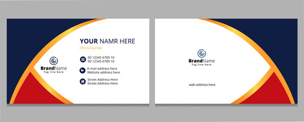 Modern Luxury Business Card, Corporate Business Card Template Design.