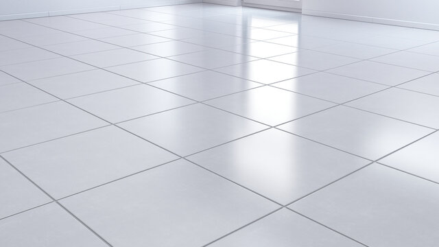 New floor tiles concept. Ceramic tile on the floor - 3d rendering