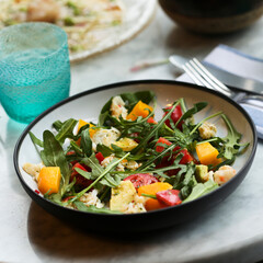 Crab salad with mango and avocado