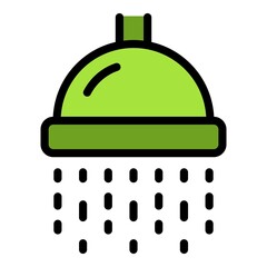 Obraz premium Ceiling shower icon. Outline ceiling shower vector icon color flat isolated
