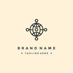 World Technology Logo Design Template