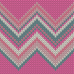 Obraz premium Close up zig zal lines christmas knit geometric