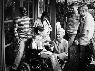 Obraz premium Group of diverse friends together