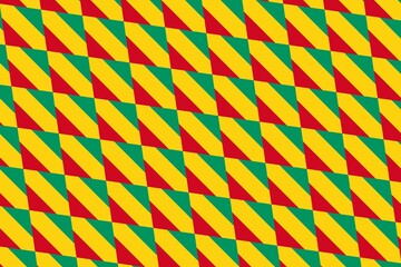 Simple geometric pattern in the colors of the national flag of Guinea