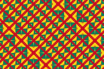 Simple geometric pattern in the colors of the national flag of Grenada