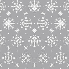 christmas vector pattern with snowflakes, winter, snow