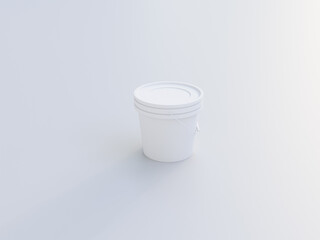 Mock up template plastic tub bucket container