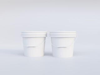 Mock up template plastic tub bucket container