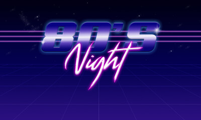 80's Night flyer