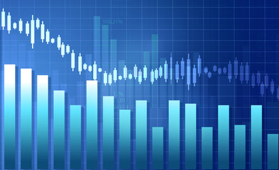 stock market graph chart. Financial investment graph concept. 3d illustration.