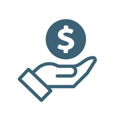 Human hand with dollar. Cash, currency, money