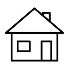 Home outline icon. Homepage symbol for web. House line vector illustration isolated on white background.