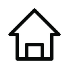 House icon. Black icon. Vector illustration.