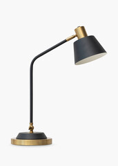 Office desk lamp in brass and black
