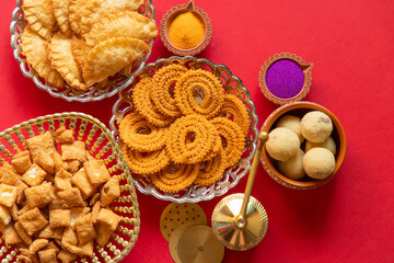 Diwali snacks/Diwali faral/Festival food items/Festival snacks from Maharashtra, India