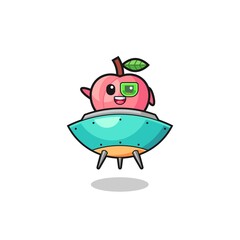 peach cartoon riding a future spaceship