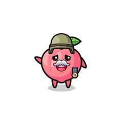 cute peach as veteran cartoon