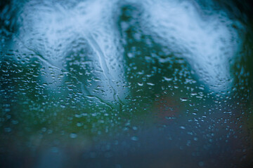 Clean water splash on glass