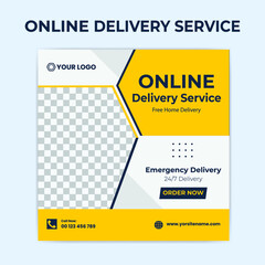 Home Delivery Service Social Media Post Banner Design