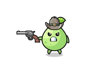 the guava cowboy shooting with a gun