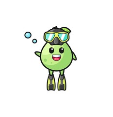 the guava diver cartoon character