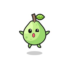 guava character is jumping gesture