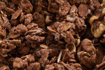 Detailed and large close up shot of cereal.