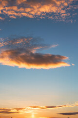 Sunset sky for background or sunrise sky and cloud