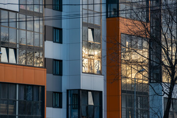 Obraz premium new house,high floor,mortgage,sky,windows,tenants,apartment owners,apartment purchase,