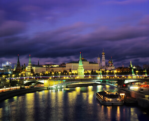 Fototapeta na wymiar Moscow, Russian Federation capital. The Kremlin view at sunset.