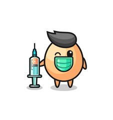 egg mascot as vaccinator