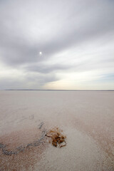 Tuz Golu Turkey. Salt Lake. White salt water.