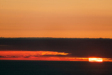  Beautiful and warm sunrise in Tenerife island, Canary Islands.