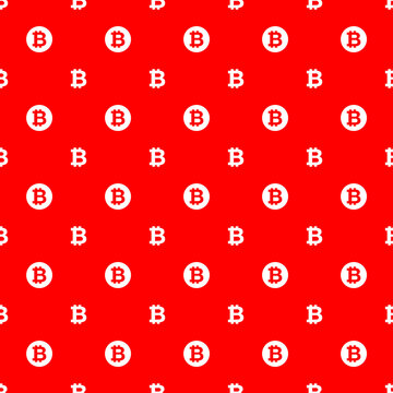 Bitcoin seamless pattern louis vuitton supreme Vector Image