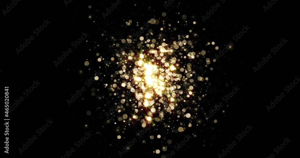 Poster gold light glitter background with sparkle glow and golden magic explosion. star dust shine effect o