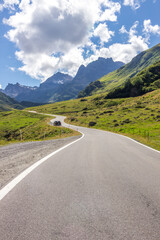 Silvretta mountain scenic road in Austria in Alps