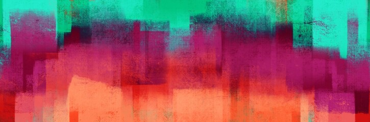 Abstract background painting art with gradient purple, orange and green paint brush for halloween poster, banner, website, card background