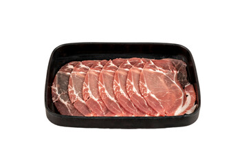 raw pork on plate