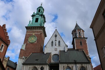 Fototapeta na wymiar Wawel Cathedral, Wawel Hill, Krakow, Poland 