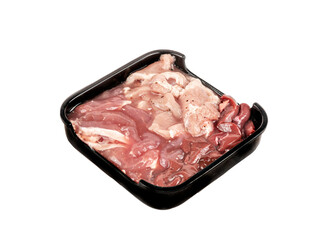 raw pork on plate