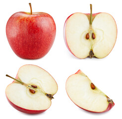 Apple collection isolated on white background