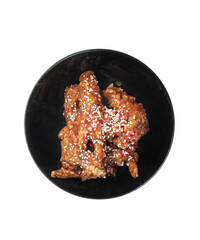 Traditional korean style cuisine on white background