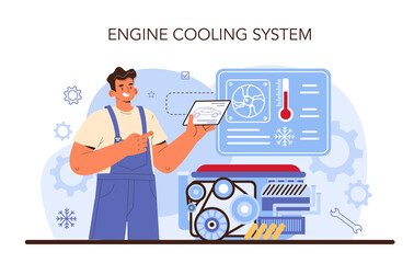 Car repair service. Automobile cooling system got fixed