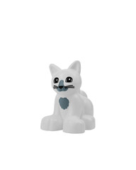 Naklejka premium White plastic cat toy isolated on white background.