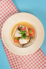 Thai spicy seafood soup