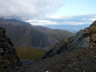 mountains and sky, mountain peaks, travel in the mountains